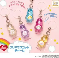 ケアベア めじるしアクセサリー クリアマスコットチャーム 全5種 コンプリート品