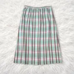 インプレッション デ パリ スピックアンドスパン　チェック柄 スカート　グリーン