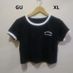 GU USE YOUR VOICE ロゴ 半袖Tシャツ ブラック XLのサムネイル