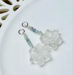 ✨✨天然石　水晶　ピアリングチャーム　ピアス✨✨