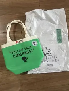 JIB スヌーピー トートバッグ グリーン