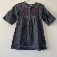 ラグマート デニムワンピース 刺繍 120cmのサムネイル