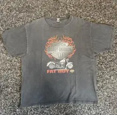 希少2001年USA製 ハーレー 2XL FAT BOY 両面プリントTシャツ