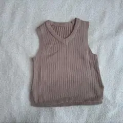 ベージュ　ニット　ベスト　90 100