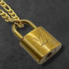 美品 LOUIS VUITTON ゴールド南京錠 ネックレス 63 ルイヴィトン 
