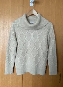 レディース　オフタートルネック　ニット　セーター　【Ｓ】アイボリーホワイト