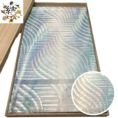 MO-3292 袋帯 煌びやかな雰囲気 曲線模様 振袖 水色系グラデーション