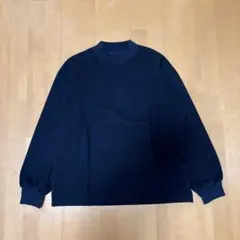 ブラッシュドジャージーモックネックTシャツ