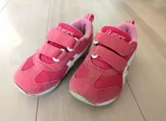 ASICS ピンク スニーカー ベルクロ