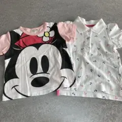 半袖　ポロシャツ　Tシャツ　2枚セット　90サイズ　ミニーちゃん　ピンク　女の子