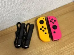 ジョイコン (L)ネオンオレンジ (R)ネオンピンク ストラップ付き