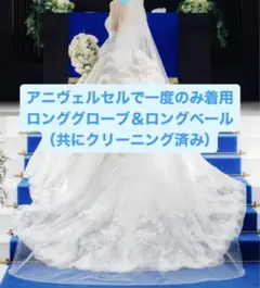 アニヴェルセル挙式必見!タカミブライダルロンググローブ&ロングベール ビーズ付き