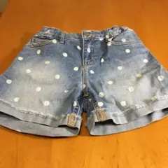 GAP デニムショートパンツ　水玉　155cm