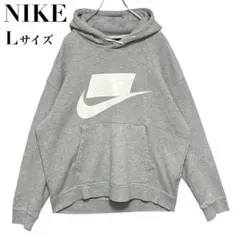 NIKE NSW ナイキ パーカー ビッグロゴ グレー プルオーバー L