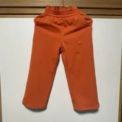 GU オレンジ色 ワイドパンツ