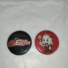 ＯＳＡＫＡ ＥＶＥＳＳＡ 大阪エヴェッサ 缶バッジ　①チームロゴ②まいどくん