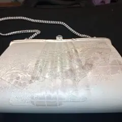 ホワイトサテンパーティーバッグ