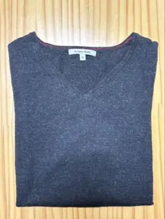 GLOBAL WORK Vネック長袖セーター Sサイズ ダークグレー