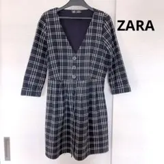 ZARA チェック ワンピース チュニック