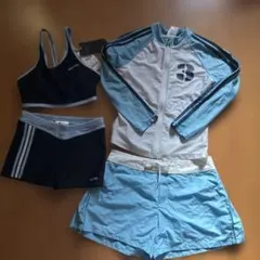 adidas レディース スポーツ用水着 3点セットのサムネイル