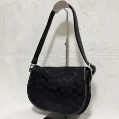 COACH コーチ ワンショルダー アクセサリーポーチ ブラック シグネチャー