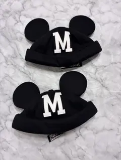 ディズニー　ミッキー　耳付き　キャップ　帽子