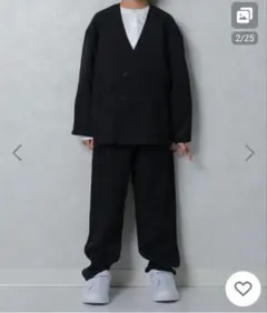 SHlSKY フォーマル　セットアップ　ノーカラー　スーツ　卒業式　150cm