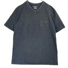 ナノユニバース Tシャツ　汗染み防止 Vネック　チャコールグレー ポケット付　Mのサムネイル