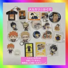 ハイキュー!!【烏野高校グッズ19点まとめ売り】缶バッジ、アクスタ、他