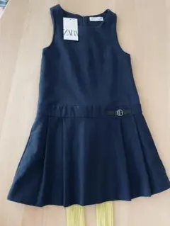 ZARA ネイビー 130 ワンピース ジャンバースカート