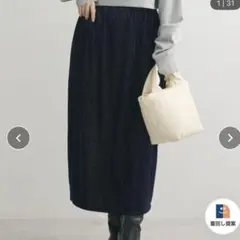 新品ショコラフィネローブラメベロアIラインスカート★