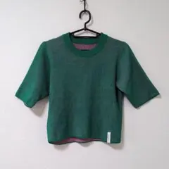 VACANCY Tシャツ 配色プレーティングハーフスリーブリブニットのサムネイル