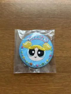 パワーパフガールズ 刺繍缶バッジ　バブルス