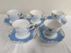 バレンティノ カップ＆ソーサー 5客 ブルー
