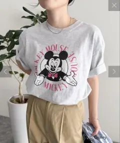 ミッキーマウス グレー 半袖Tシャツ