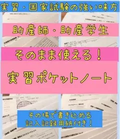 助産師 助産学生 看護師　実習ポケットノート 2点セット　国家試験対策　合格 助産師 助産学生 実習ポケットノート まとめノート 助産師国家試験