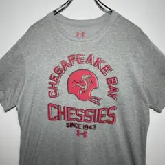 アンダーアーマー　Tシャツ　サイズL　デカロゴ　アメフト　希少　古着