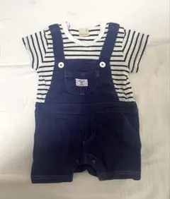 petit main オーバーオール風ロンパース 70