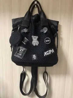 2way 黒　リュック　手提げ　大容量　メッシュ