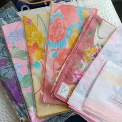値下げ中　花柄ハンカチセット ８枚組