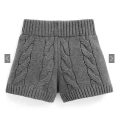 GRL グレー ケーブル編み ニットショートパンツ an1642
