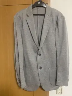 【美品】UNIQLO Ｓ グレー コンフォートジャケット スリムフィット
