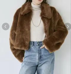 アングリッド Ungrid ファーショートコート メルカリ市限定価格