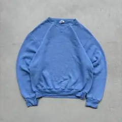 90s RUSSELL 無地 短丈 スウェット 水色 ノームコア akimbo