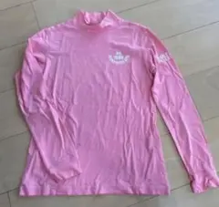 【美品】PEARLY GATES ピンク タートルネックシャツ