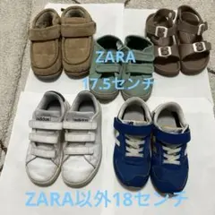 サイズ18、17.5 New Balance adidas5足セットスニーカー