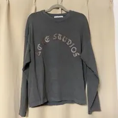 Acne Studios ロゴ刺繍 長袖カットソー グレー Sのサムネイル