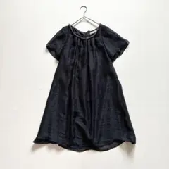 極美品✨アドーア　ビジュー付きワンピース　フレア　Aライン　ブラック　36