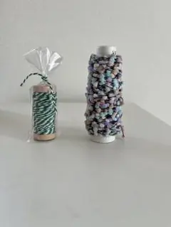 AVRILポンポンモール・Green✖️White紐　2set