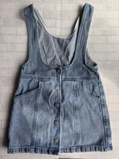 美品　GU キッズ110 デニムジャンバースカート